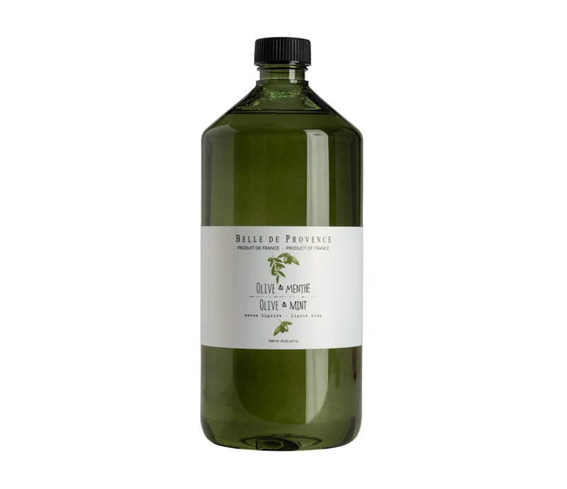 Belle de Provence Olive & Mint 1L Liquid Soap Refill