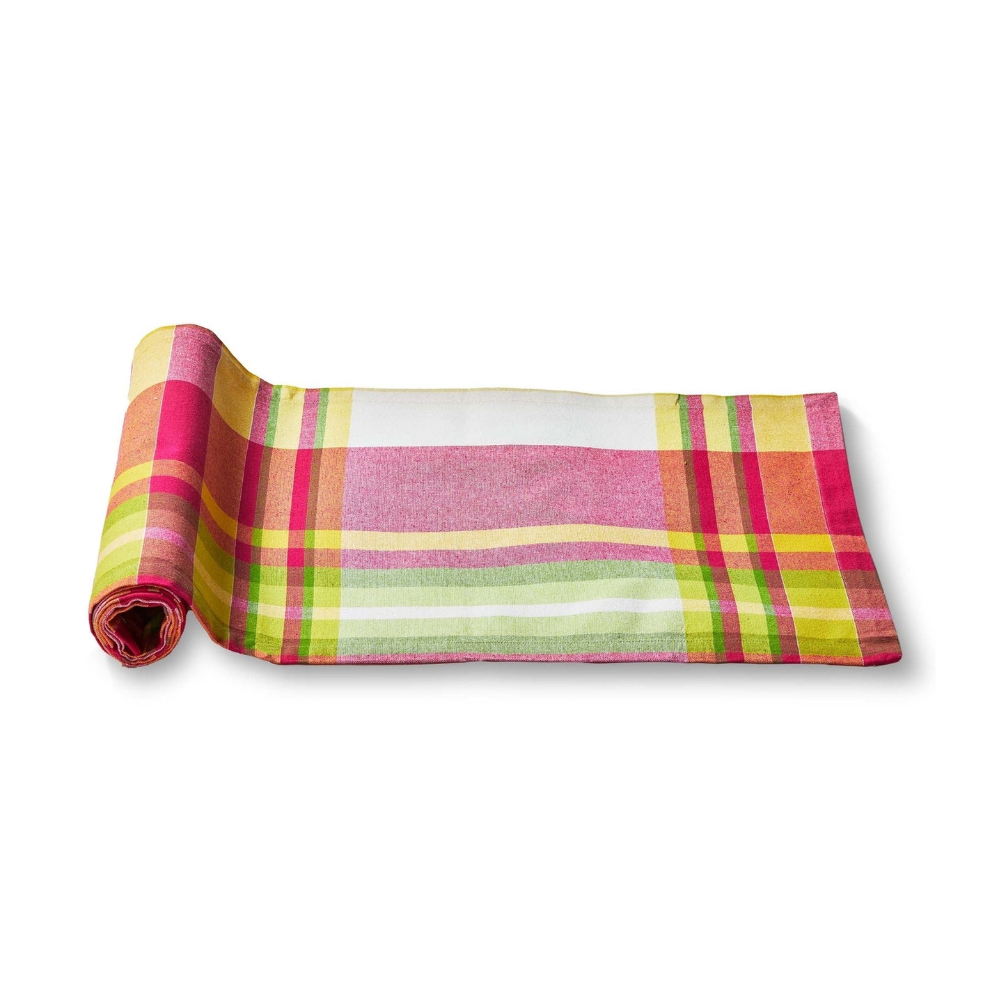 Lemon-Cello Plaid Table Runner