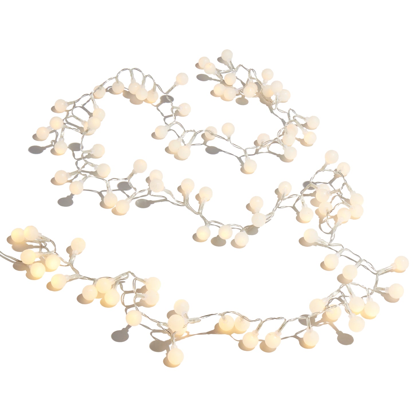 Frosted Snowball Lights with 96 Warm White Lights 8"