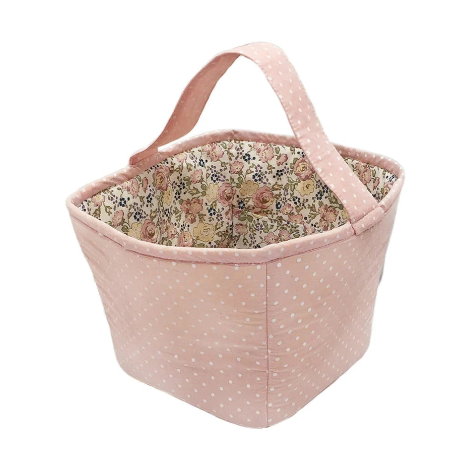 Fabric Basket / Storage Caddy Pink