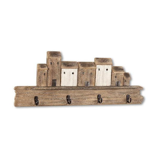 Carved House Wall Hook