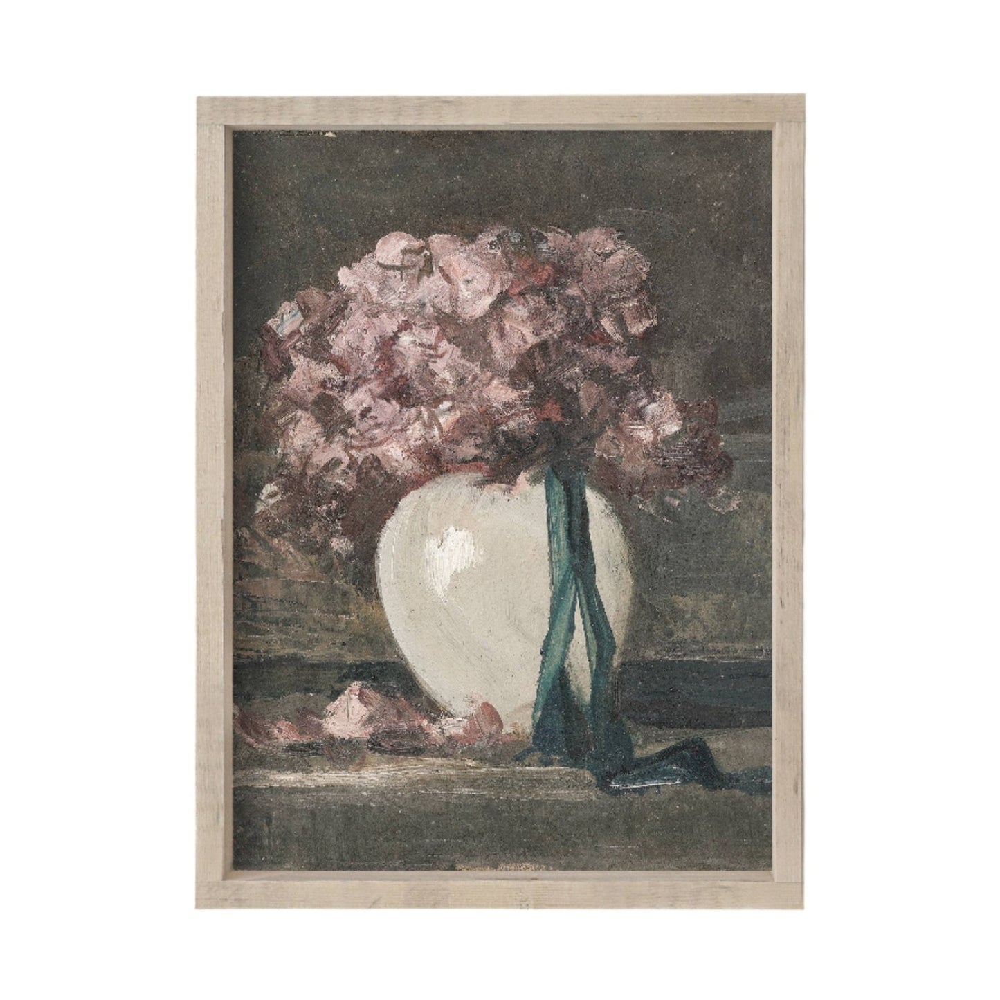 Antiqued Flower Print 12 x9