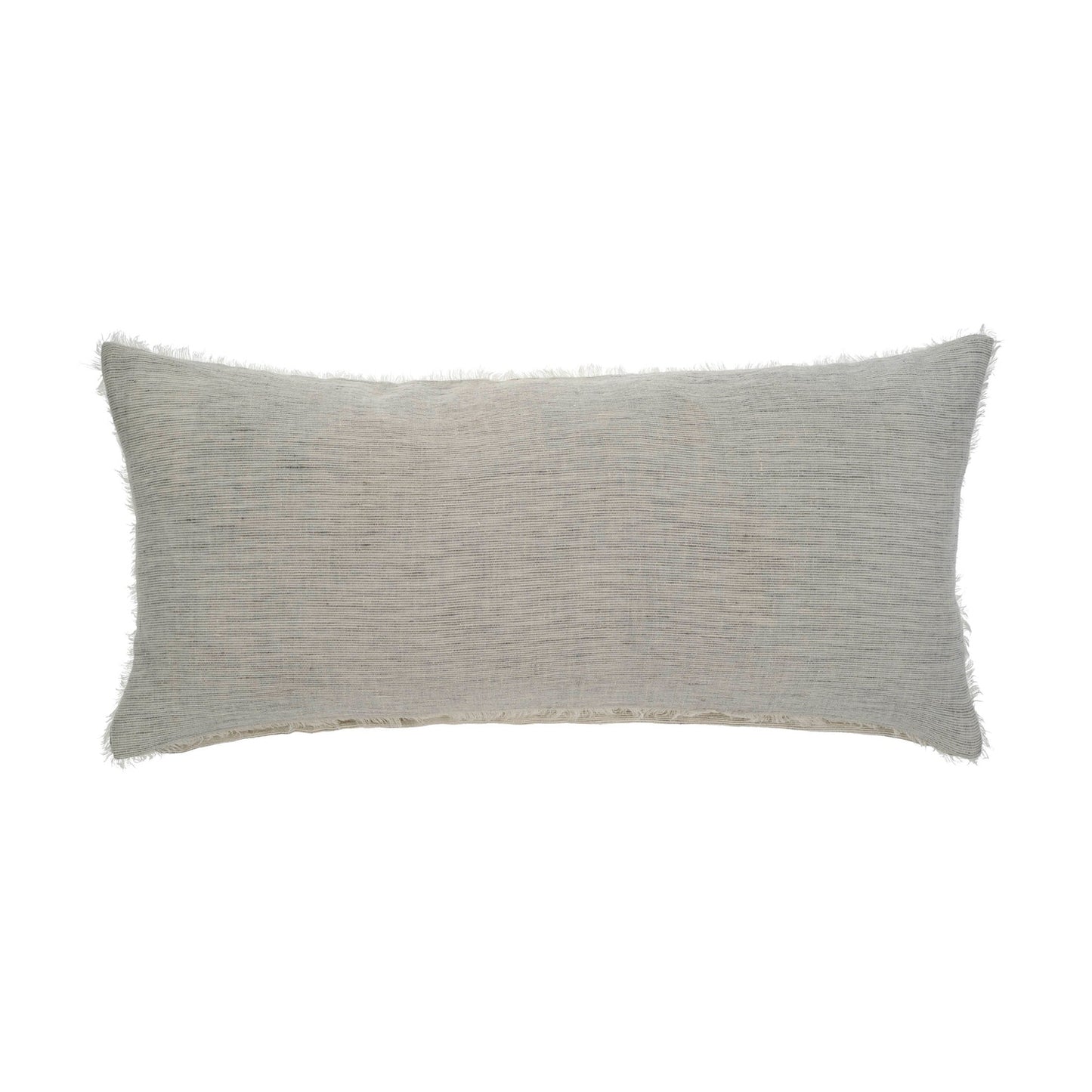 Grey Stripe Lina Linen Pillow 14x31