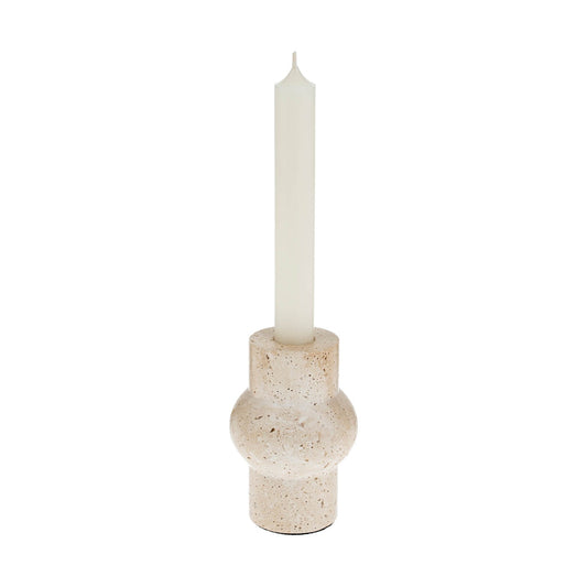 Nora Travertine Candle Holder