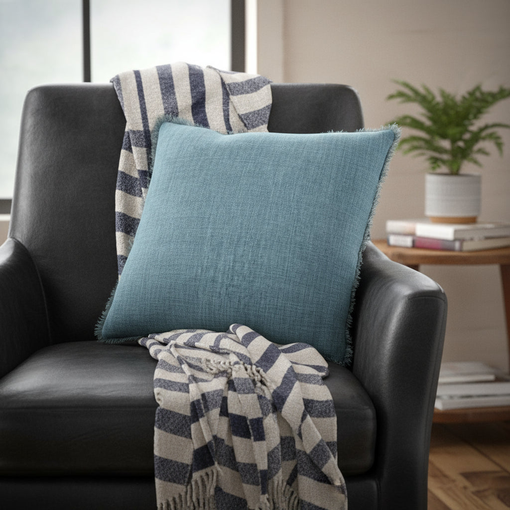 Lina Linen Arctic Blue 24 x 24