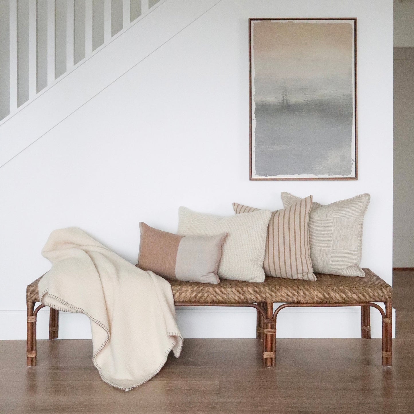 20x20 Silas Stripe Pillow, Ochre