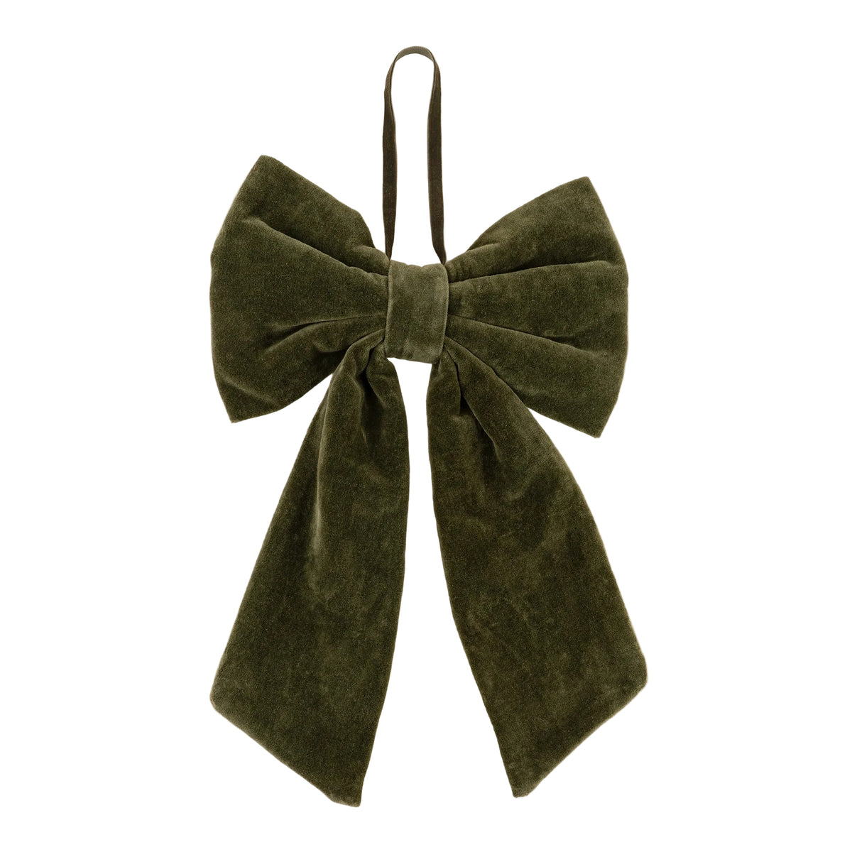 Velvet Bow Hanging L, Deep Green