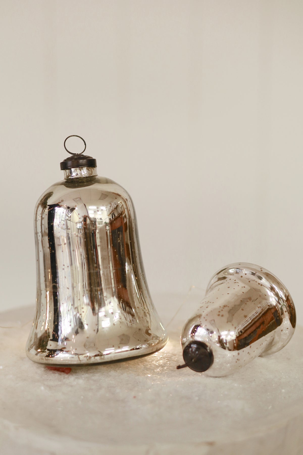 Gold Glass Bell Ornament L
