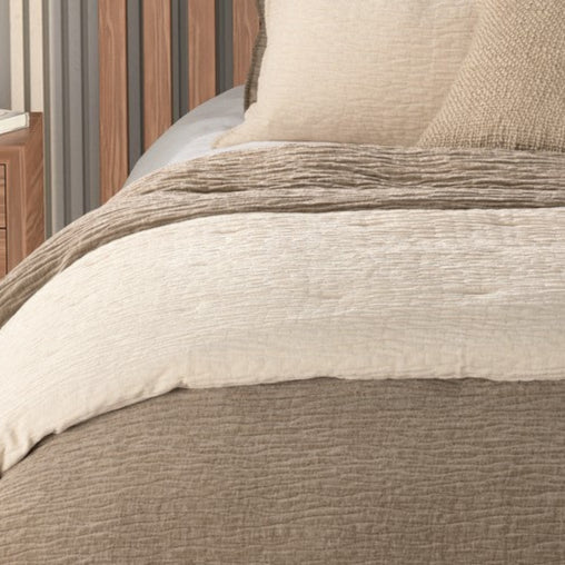 Barbara Taupe Textured Quilt