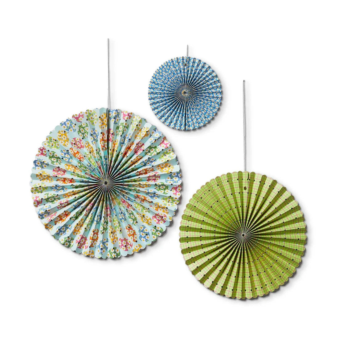 Spring Paper Fan Set of 3