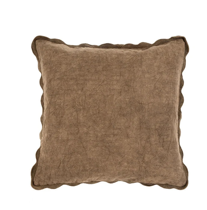 Scalloped Edge Pillow, Mink 20x20 Cover Only