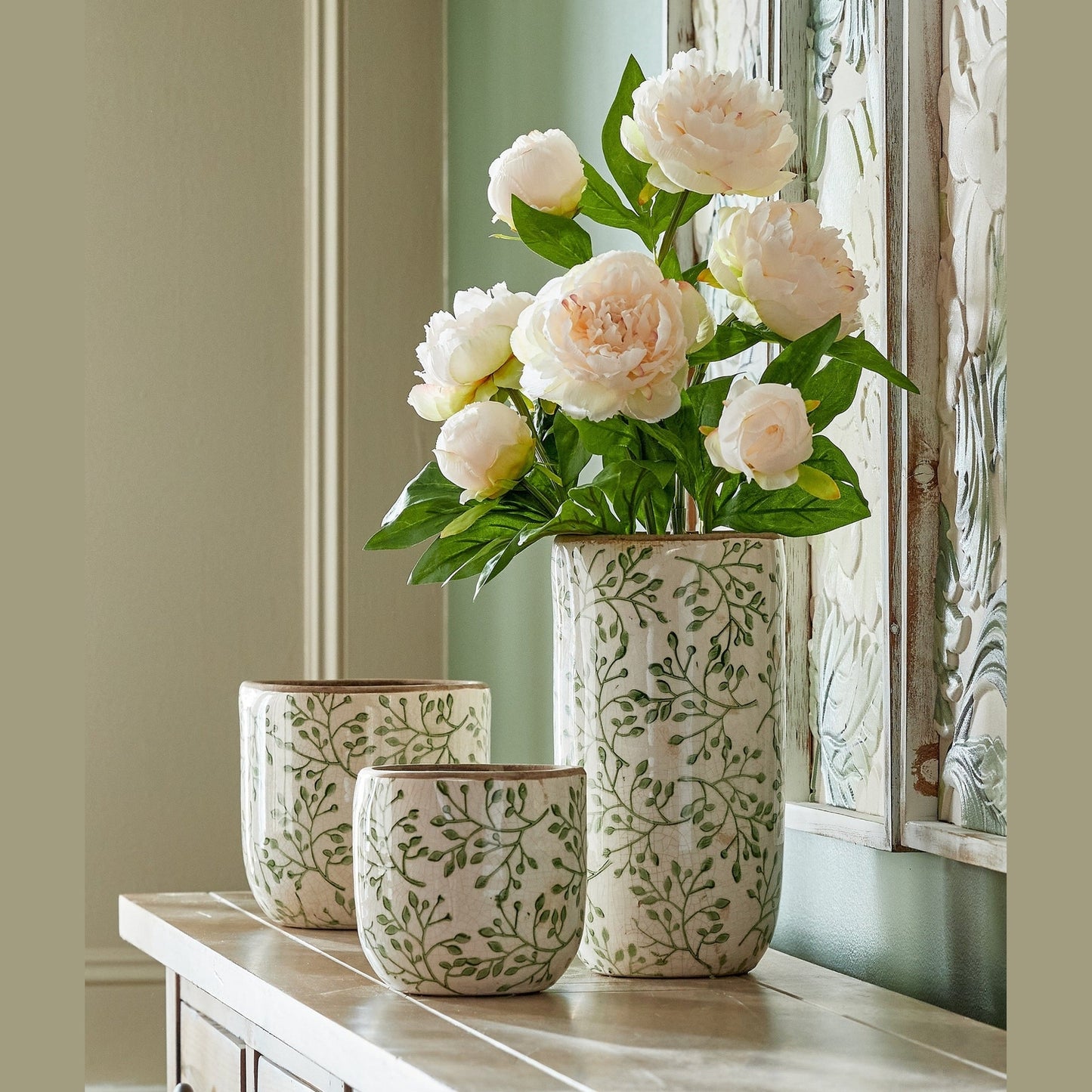 Budding Branch Pattern Vase