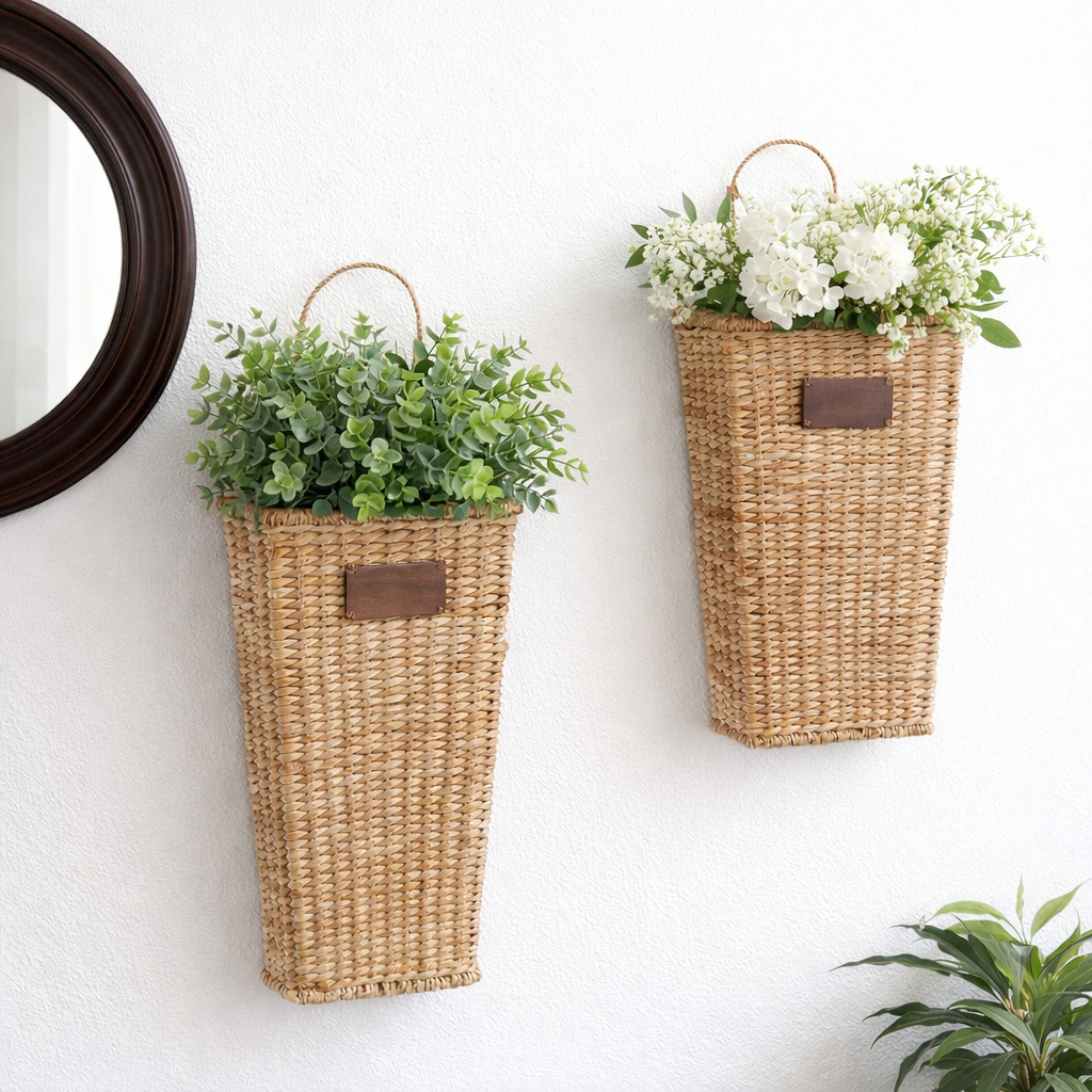 Water Hyacinth Wall Baskets