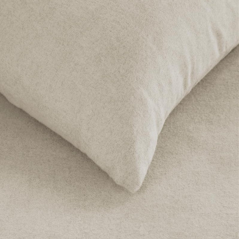 Bonheur Natural Flannel Duvet Cover