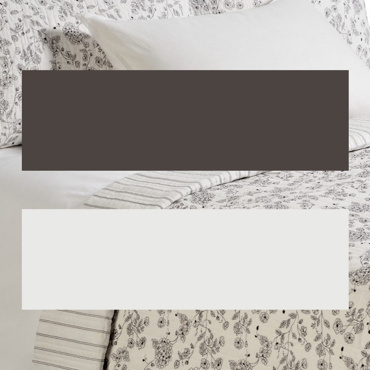 Chocolate Brown Floral Quilt