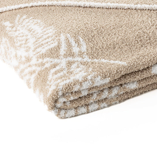 Natural and White Throw