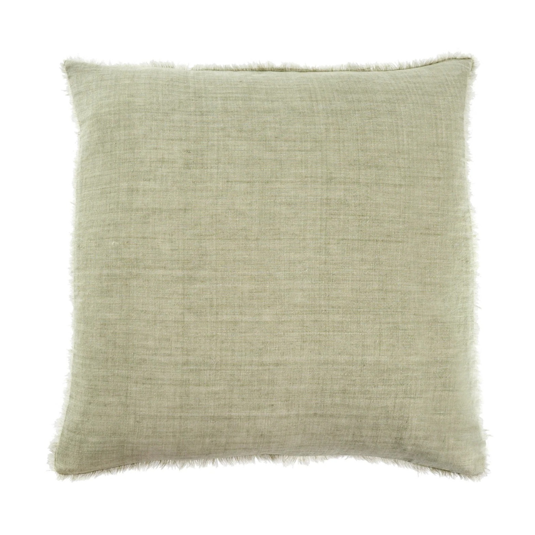 Lina Linen Pillow Olive 24x24