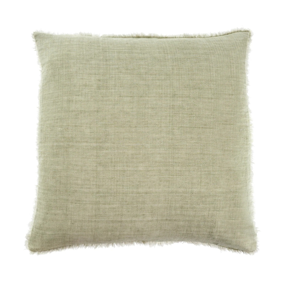 Lina Linen Pillow Olive 24x24