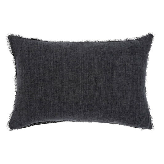 Lina Linen 16x24 Pillow Charcoal