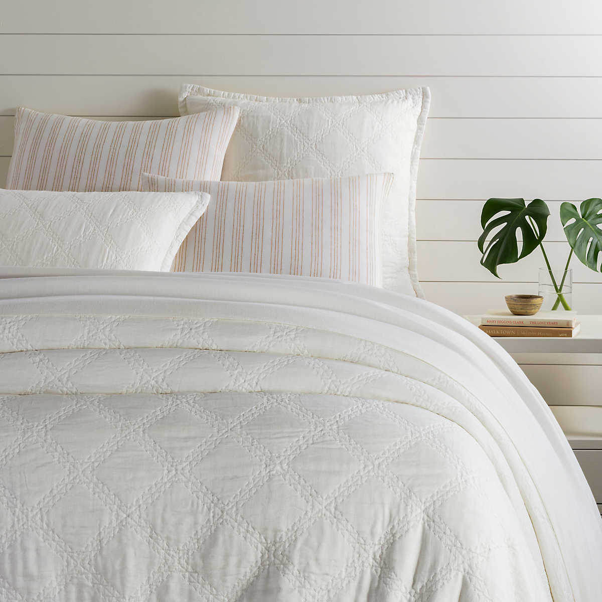 Carmel Dove White Coverlet Queen