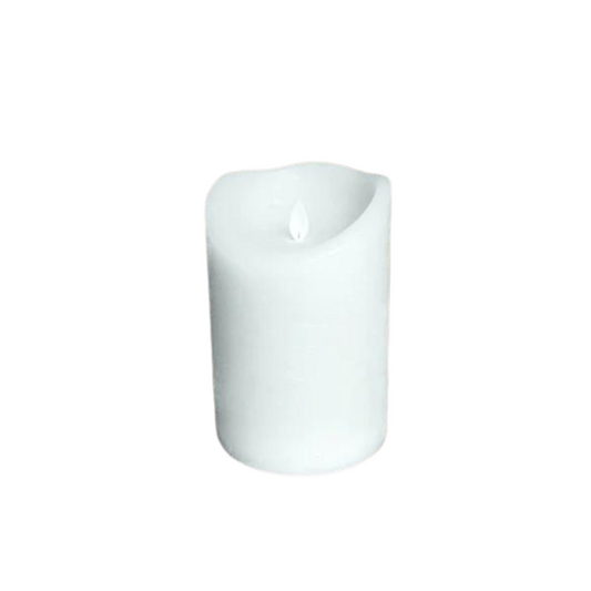 Rustic White LED Candle 4x6
