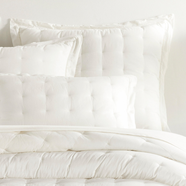 Comfy Cotton Dove White Puff Standard Sham