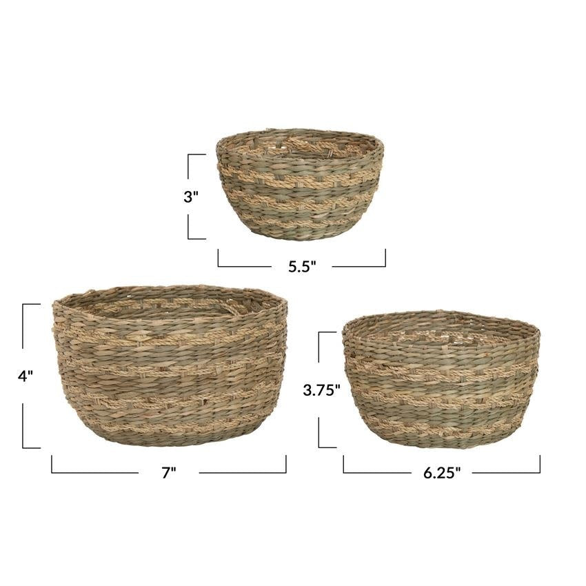 Round Seagrass Baskets (Multiple Sizes)