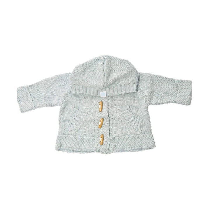 Cotton Knit Hoodie, Blue