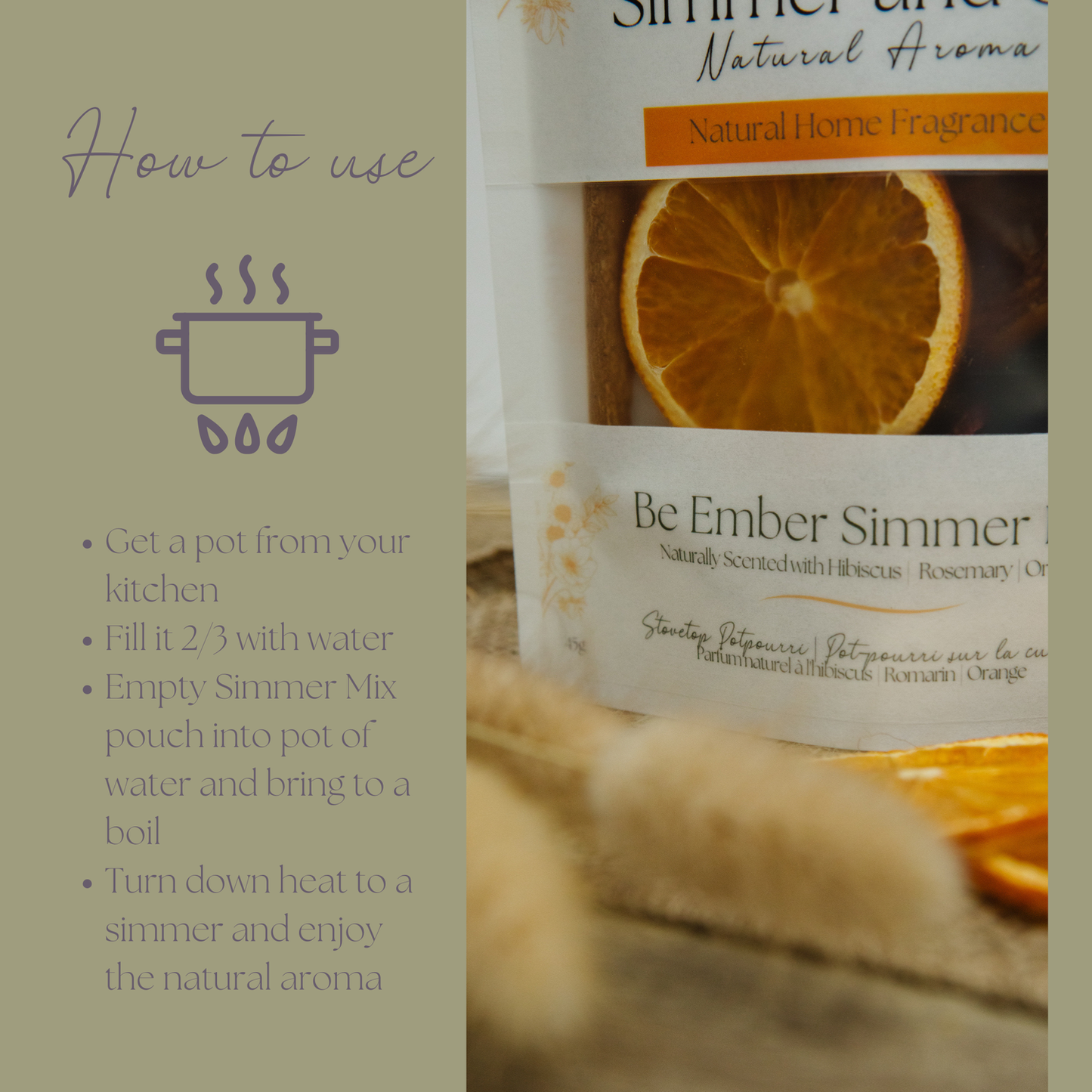 Fall | Be Ember Simmer Pot Mix, Natural Autumn Spice Aroma