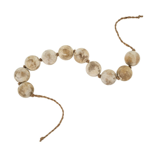 White Wood Bead Garland