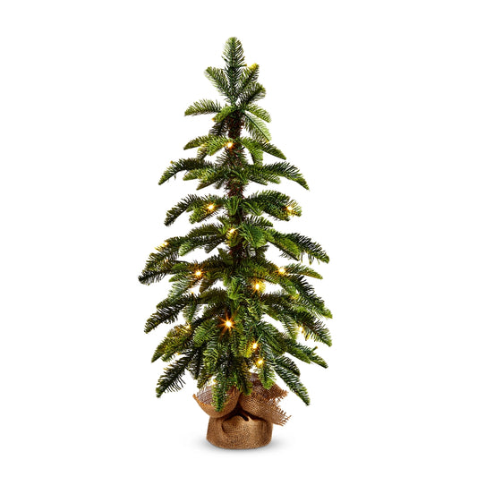 28" Lighted Pine Tree In Bag