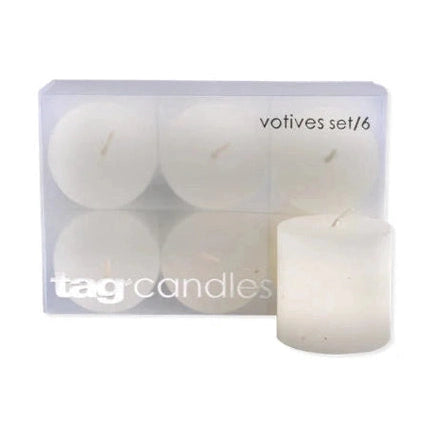 White Chapel Votive Candle Set of 6