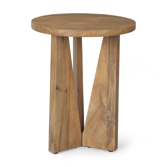 Mattius Light Wood Accent Table
