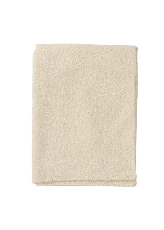 Cream Boucle Wool Throw