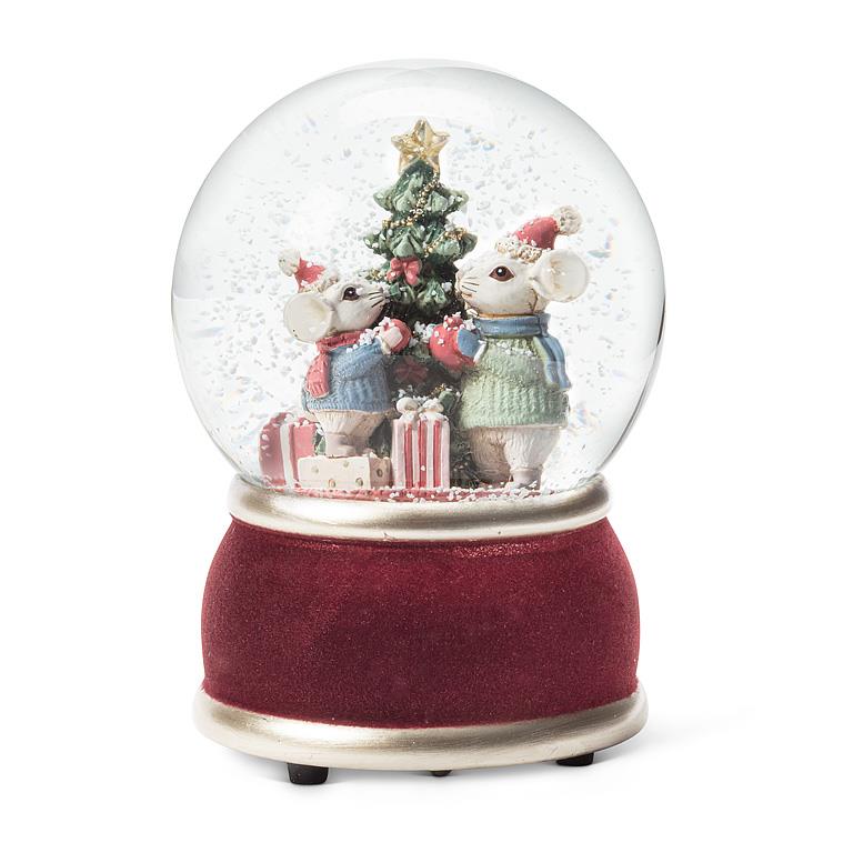 Mice & Tree Snow Globe