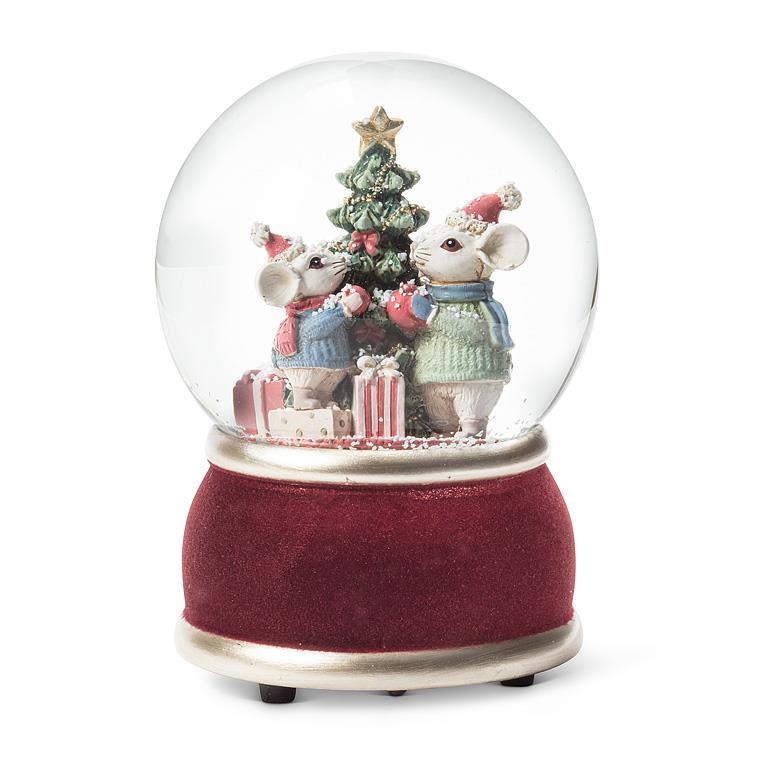 Mice & Tree Snow Globe
