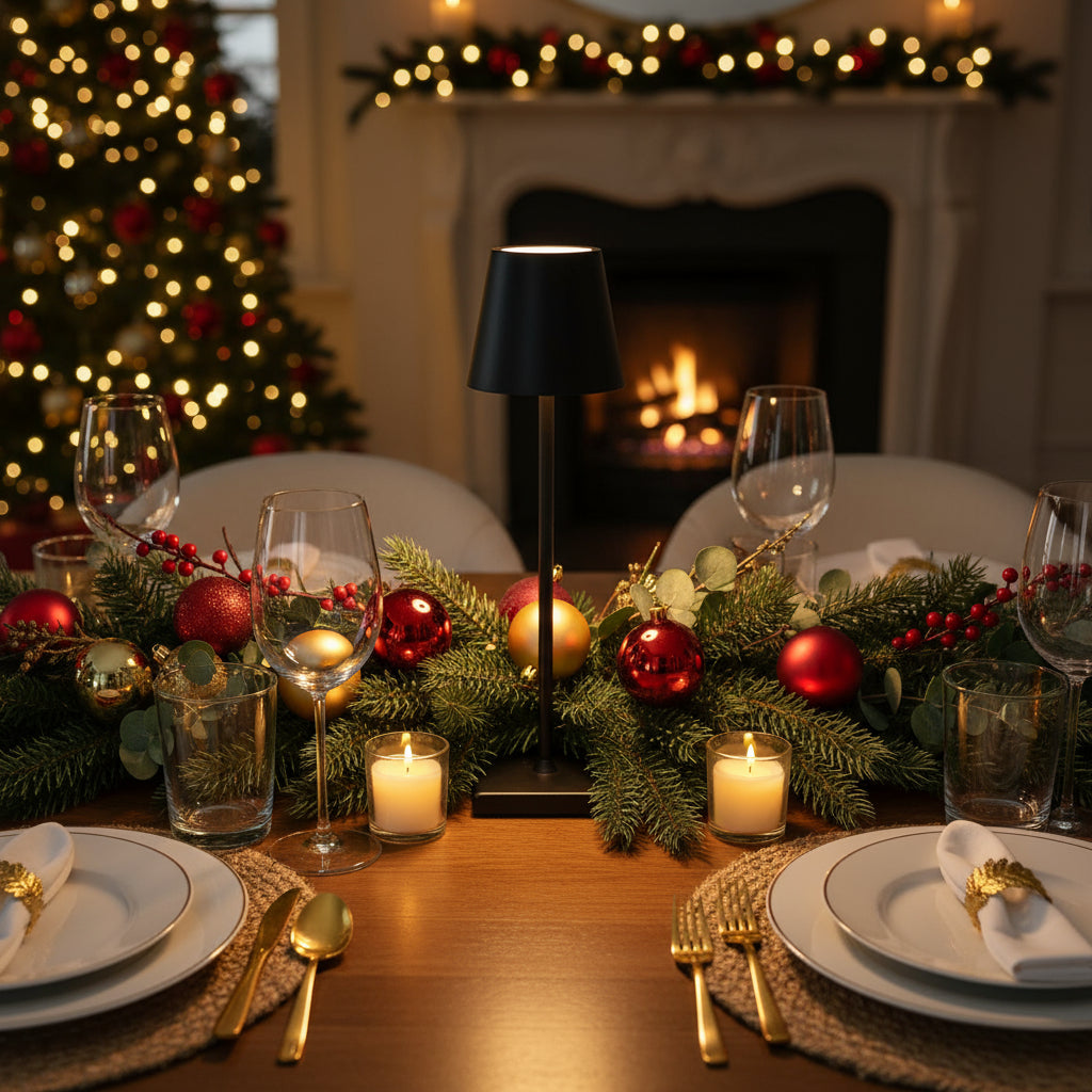 15" Black LED Table Light