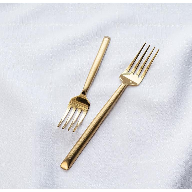 Gold Hammered Fork