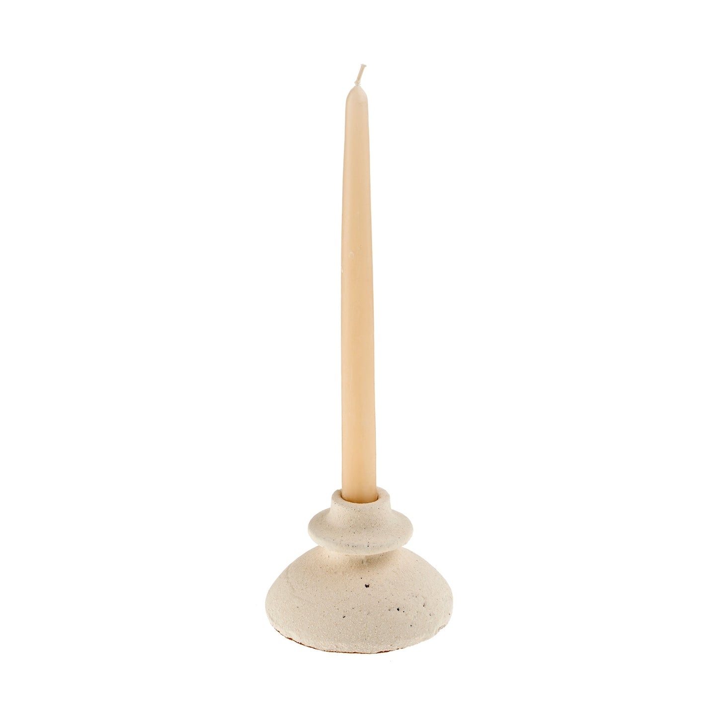 Arta Terracotta Candle Holder, White