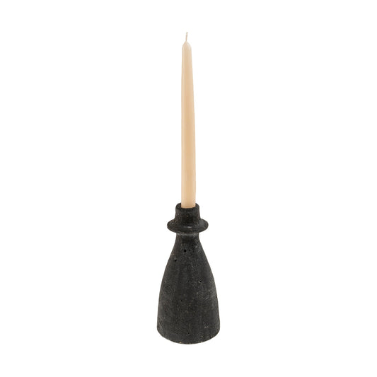 Arta Terracotta Candle Holder S, Black