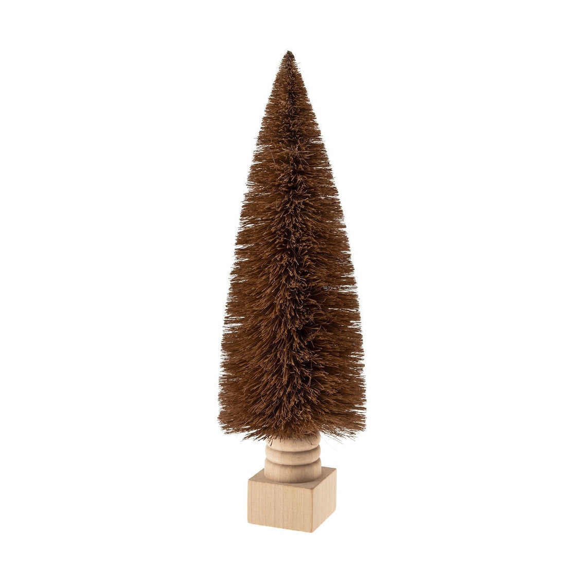 Brown Sisal Bottle Brush Tree on Base, L