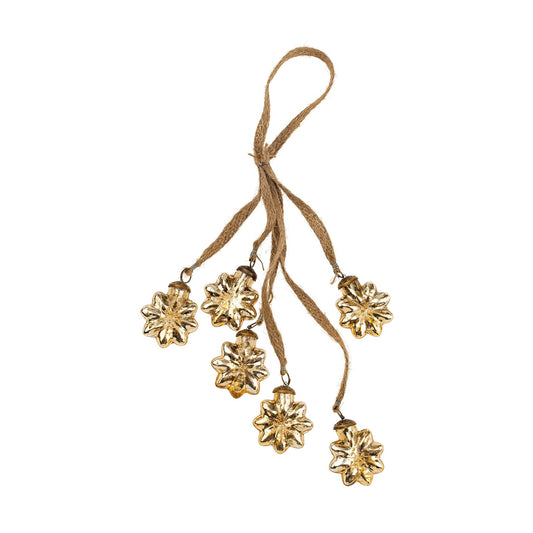 Snowflake Ornaments (6) Gold