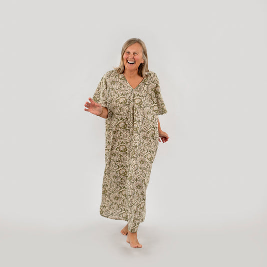 Pallavi Block Print Kaftan
