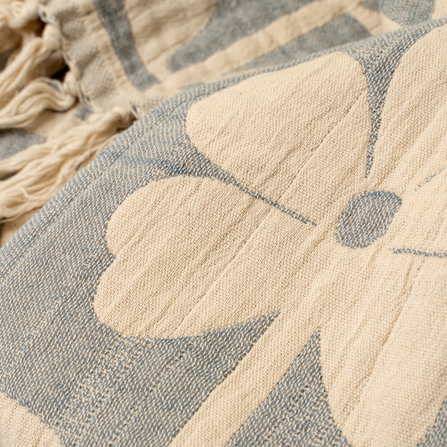 Daisy Days Throw, Blue