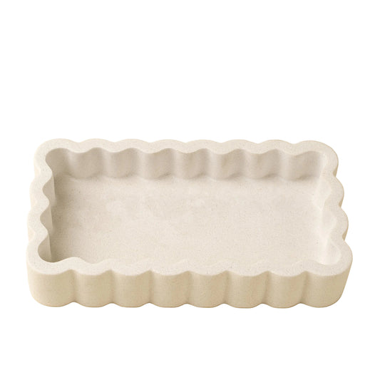 Rectangle Scalloped Jewelry Plate