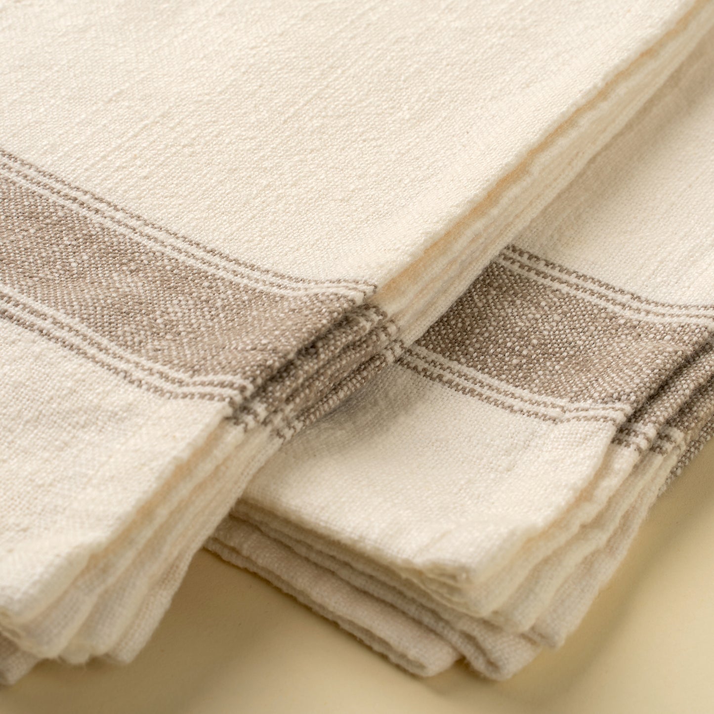 Grain Sack Tea Towels S/2, Beige