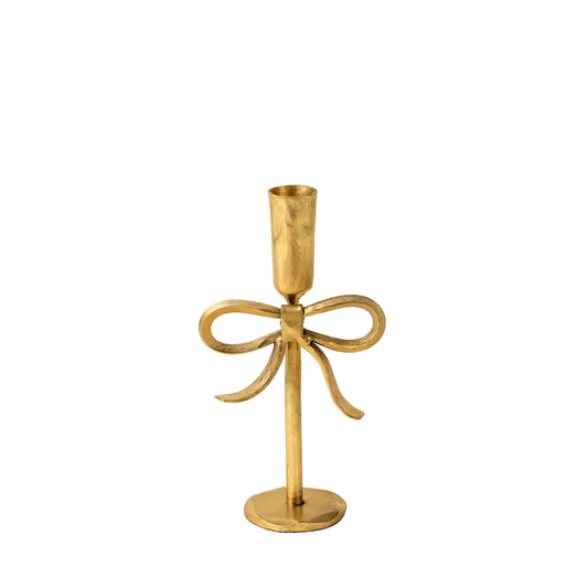 Bow Forged Candlestick S, Gold