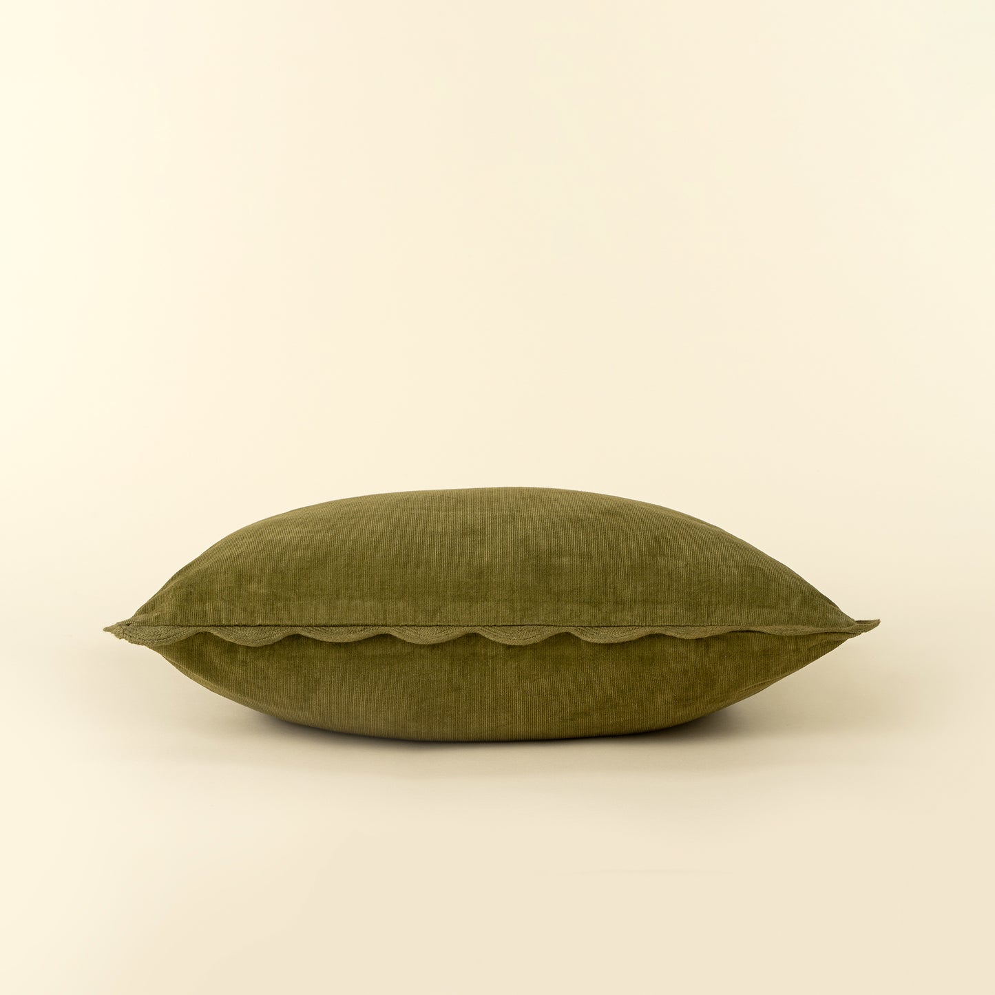 20x20 Corduroy Scallop Pillow, Moss