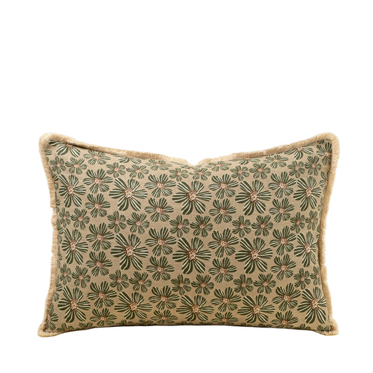 16x24 Daisy Play Pillow, Green