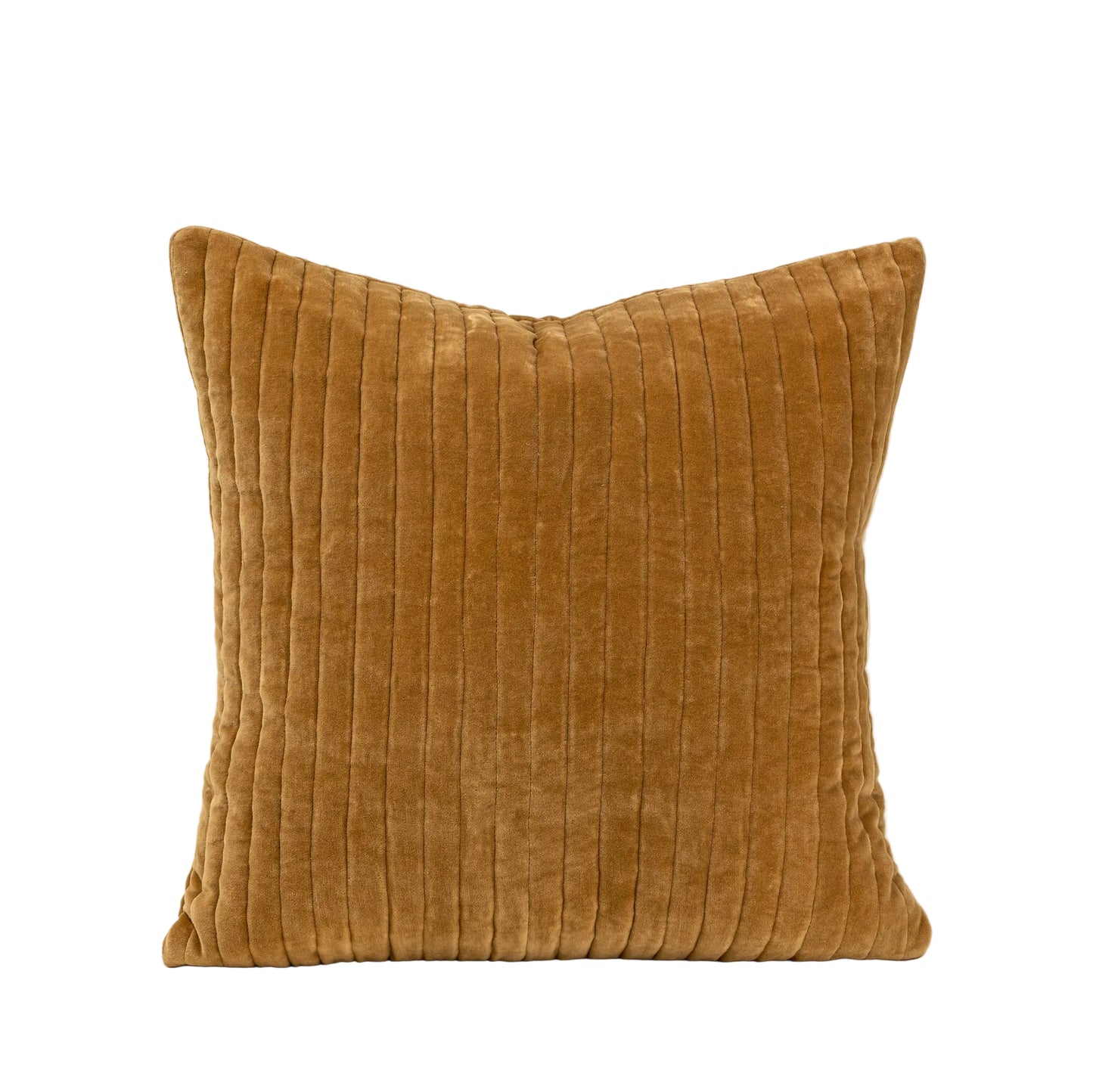 20x20 Velvet Stripe Pillow, Gold